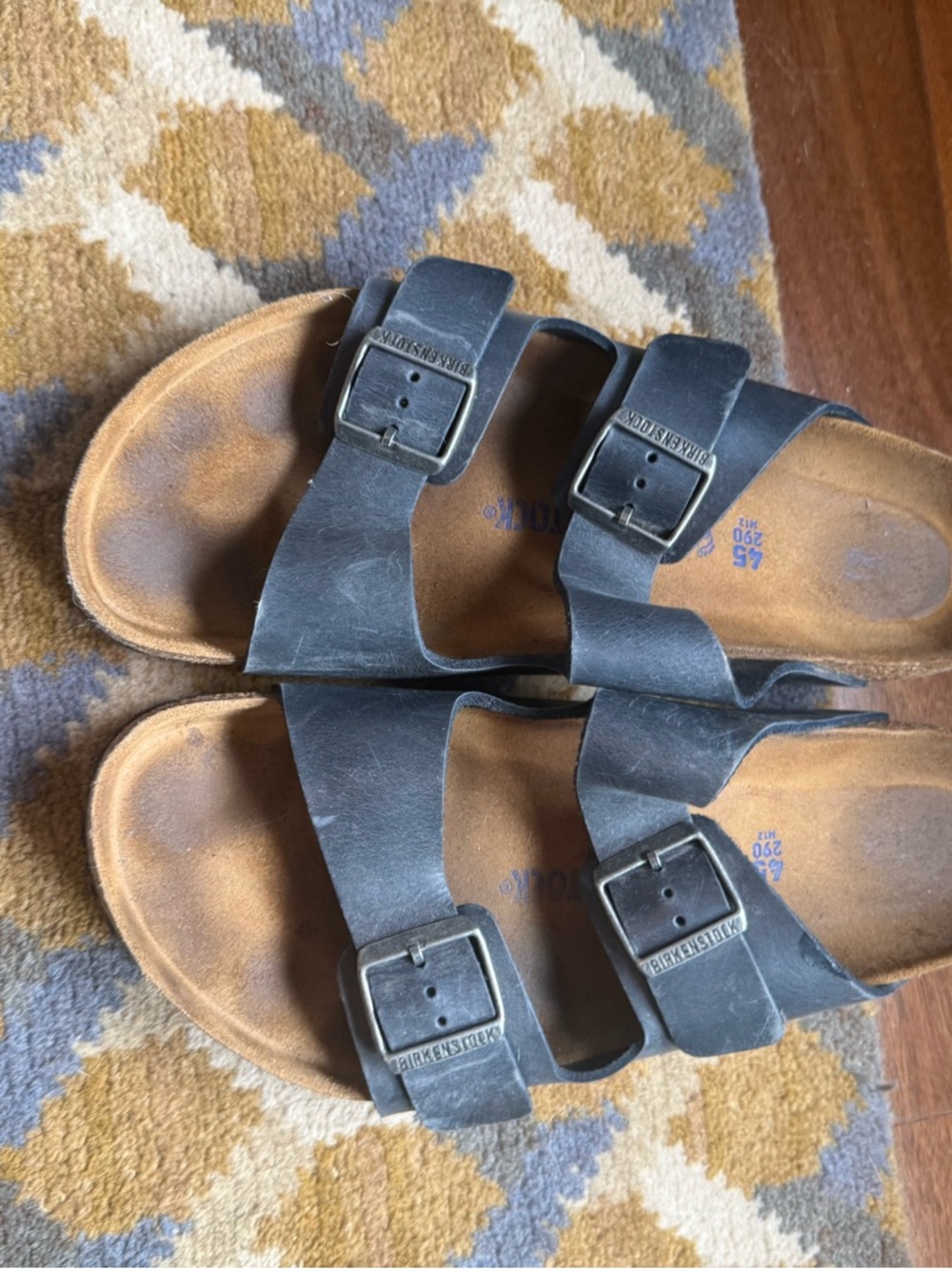 Birkenstock Arizona Two-Strap Sandals in Black and Brown